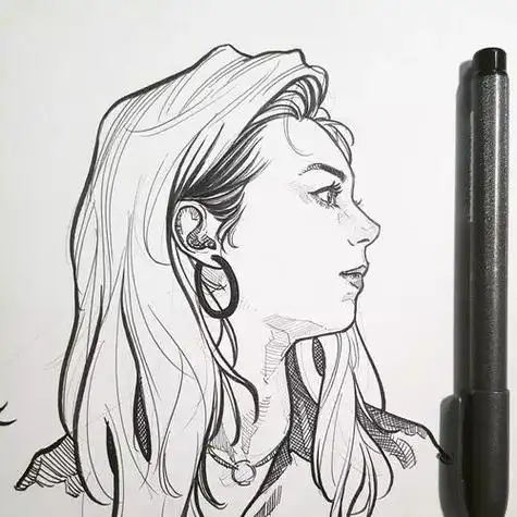 线条画人物线条画人物简单好看