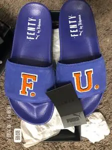 puma彪马 fenty 蕾哈娜拖鞋 宝蓝色 克莱因蓝超显脚