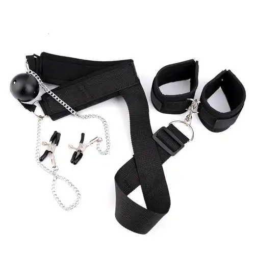 另类捆绑束缚乳夹手铐反手颈口塞夫妻玩具成人用品批发