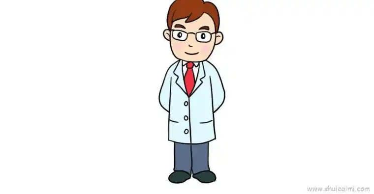 医生的简笔画卡通颜色人物