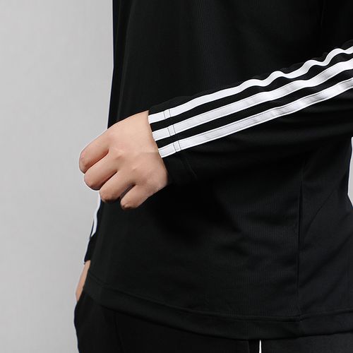 阿迪达斯adidas 2019 男 d2m 3s ls经典三条杠logo休闲运动潮流圆领