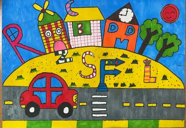 三年级字母画 英语创意绘画-图5