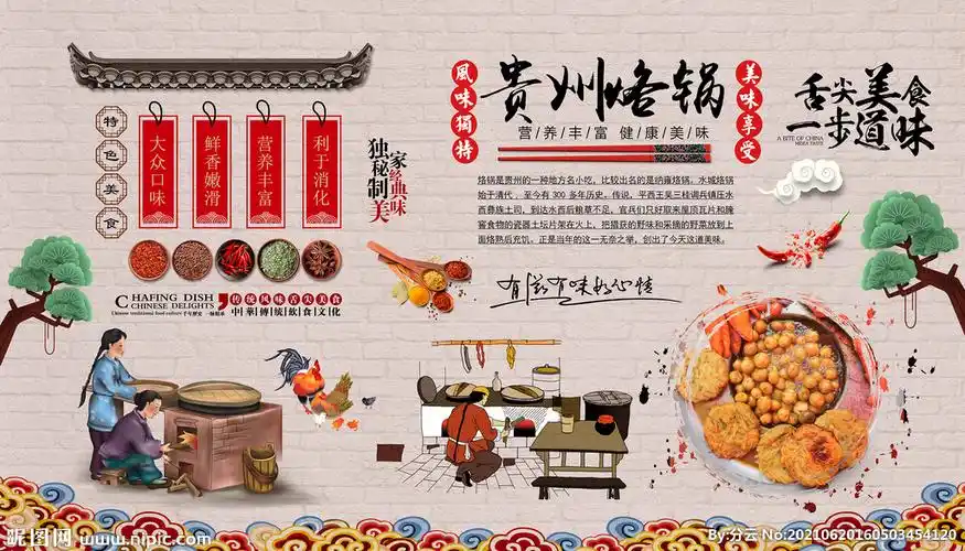 贵州烙锅背景墙