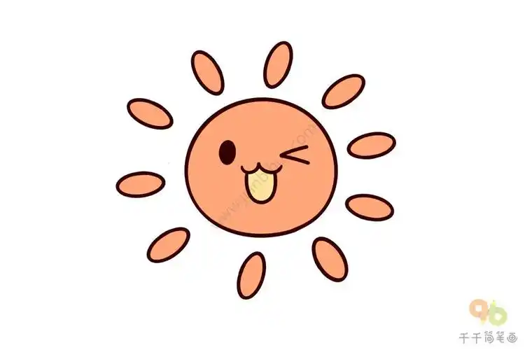 实用手账素材天气符号晴天简笔画