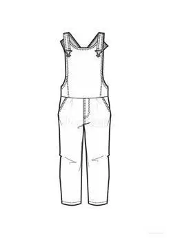 穿着裤子女孩简笔画