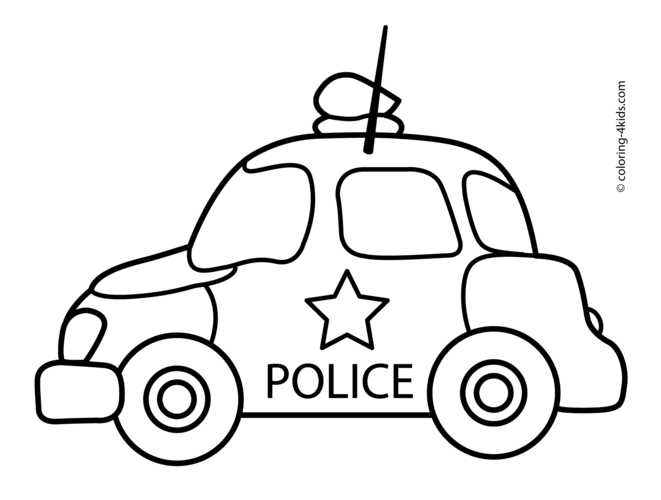 police car简笔画