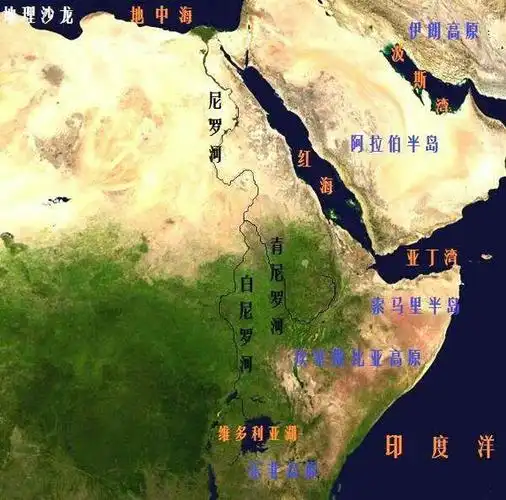 尼罗河流域地图