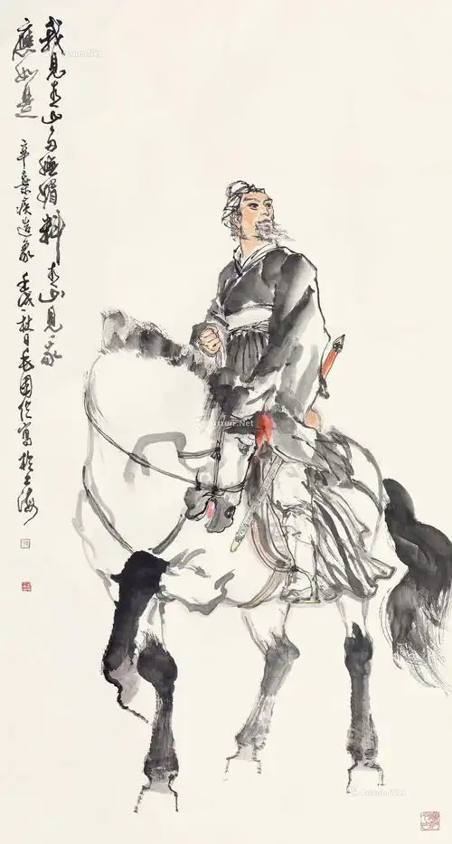 0026 壬戌(1982)年作 辛弃疾造像 立轴 设色纸本