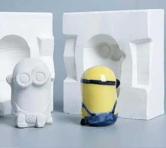 陶艺石膏模具小黄人景德镇陶瓷石膏注浆模具倒浆模型石膏模子批发