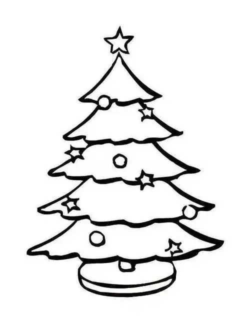 圣诞树简单画法带步骤图手绘圣诞树简笔画图片