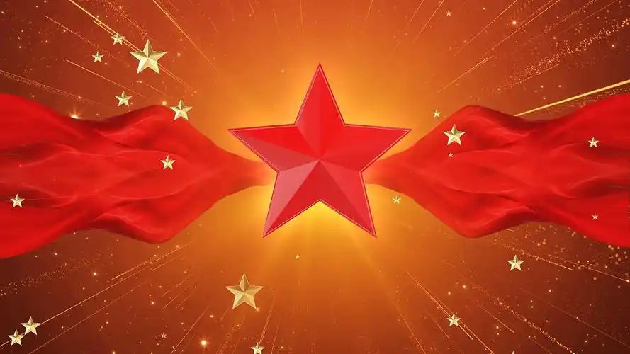 4k红星闪闪红歌歌曲背景视频六一背景