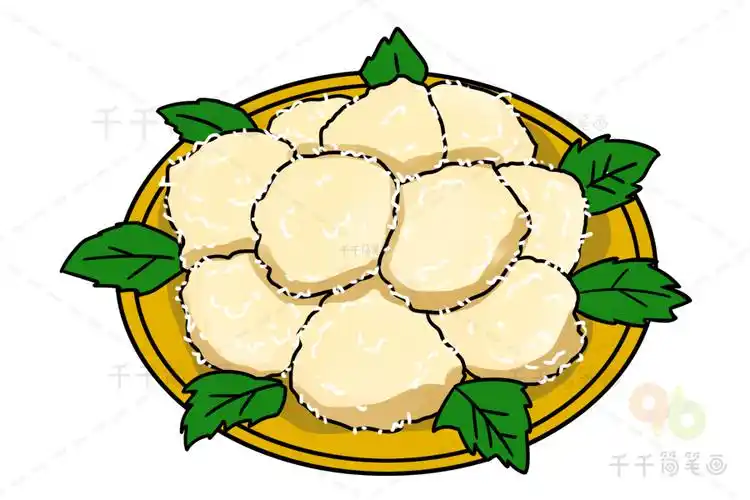 长安镇地方名菜 长安宴球简笔画