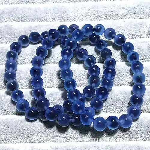 原矿玛瑙糖心手串 蓝色象征忠诚坚贞和慈爱 清新甜美工厂批发