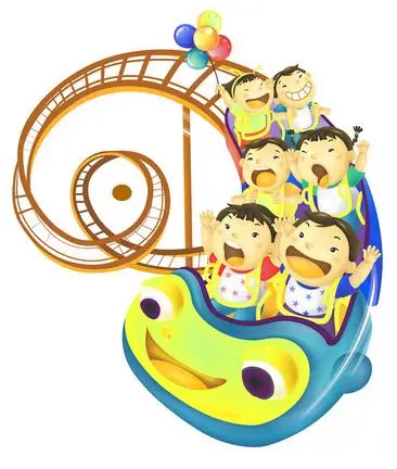 卡通过山车源文件素材下载