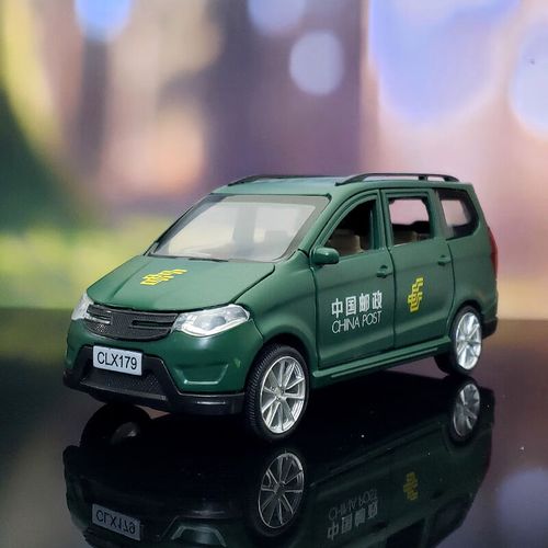 比32五菱宏光s合金面包车汽车模型开门回力声光货拉拉儿童玩具车 绿色