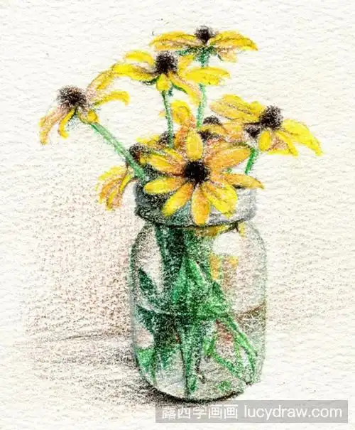 生命力旺盛的野菊花往往能让人坚强独立,当然,这篇彩铅画教程对于玻璃