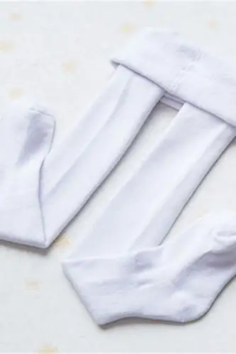 女童连裤袜秋冬儿童加绒加厚打底裤宝宝纯棉毛圈大童白色舞蹈袜子