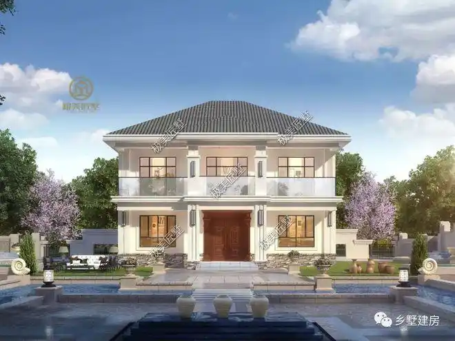 农村二层坡屋顶别墅这样设计清新脱俗喜欢就收藏吧