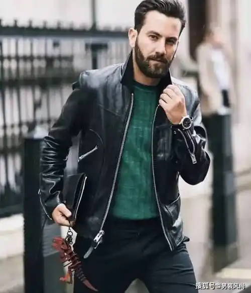 春季男士如何将皮衣夹克搭配得时尚潮流又不失硬汉男人味