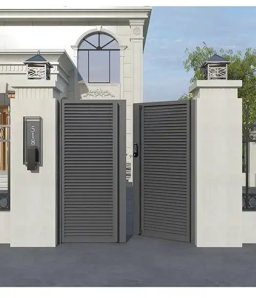 索梵 铝艺庭院花园入户门户外民宿门不锈钢现代乡村电动铝合金别墅