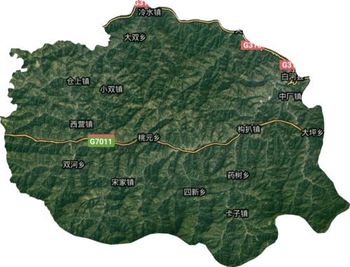 白河县高清卫星地图