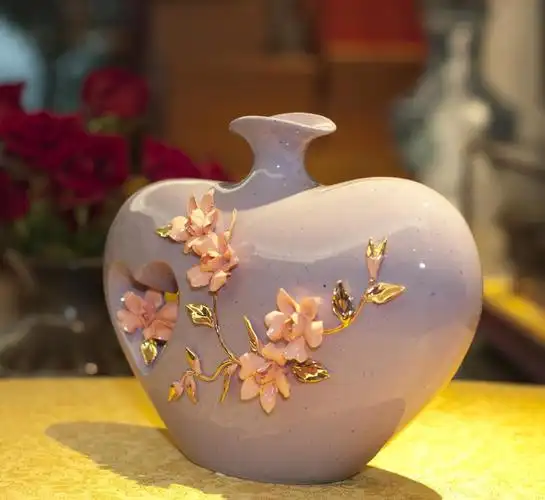 简约欧式景德镇陶瓷花瓶摆件现代家居摆设卧室装饰品创意工艺礼.