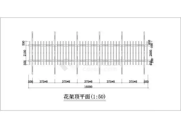 木质花架施工图花架设计说明