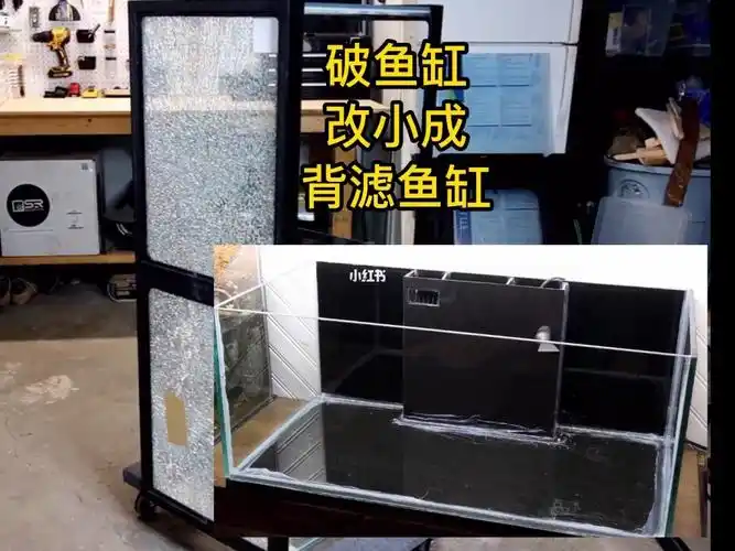 看国外水族达人用破鱼缸改小成背滤缸高手