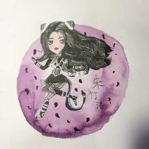 我第一次画朱竹清快帮我打分满分100