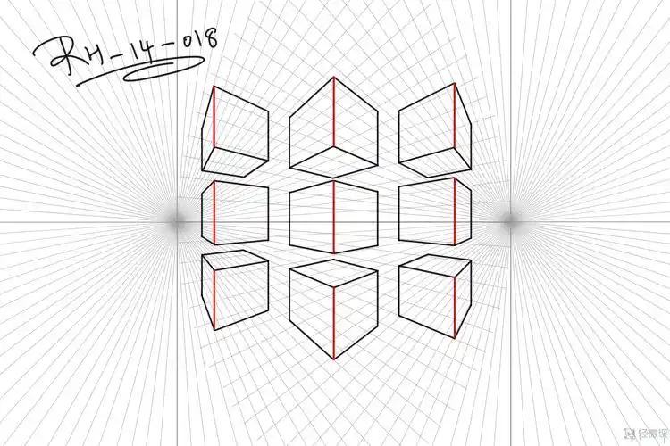 作业:从零开始学画画之两点透视的画法练习 - rh-14-018 嗜心