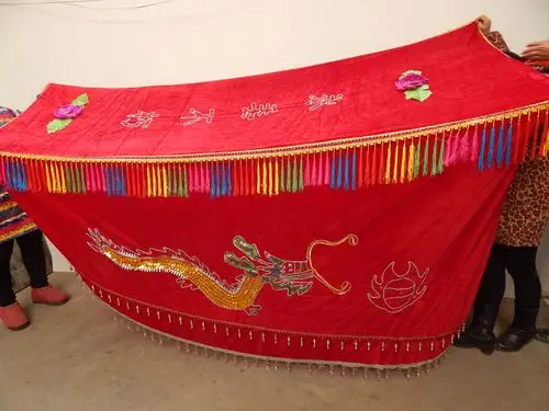 棺罩寿衣大尺寸龙凤棺材罩 绒布绣花棺材罩殡葬用品随葬棺罩