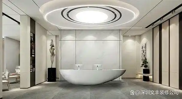 9套办公室前台设计效果图-岩板 饰面 烤漆玻璃你更喜欢哪种?