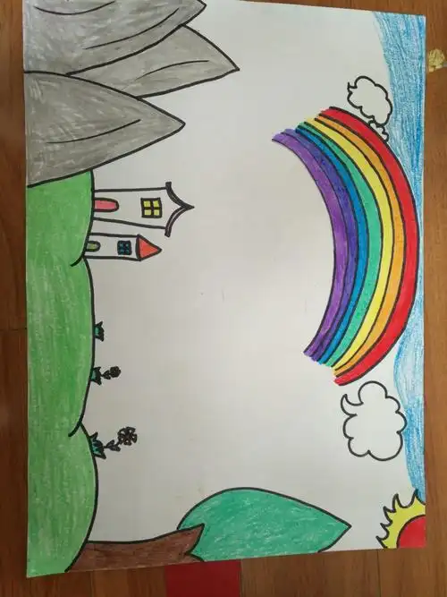 五实幼中二班～～《彩虹真美丽》