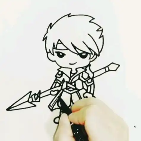 赵云简笔画步骤视频教程