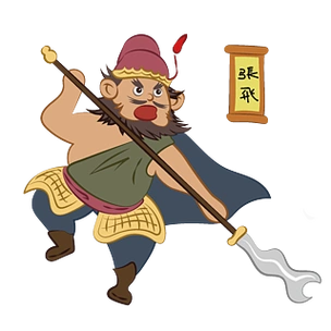 简约卡通q版三国刘备五虎将人物矢量元素