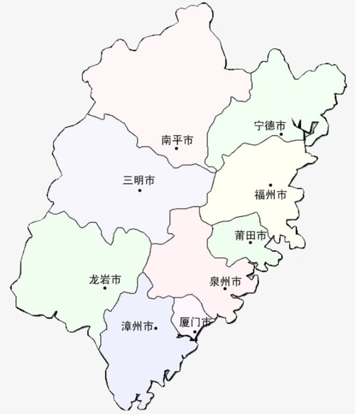 福建省地图城市素材 - 当图网