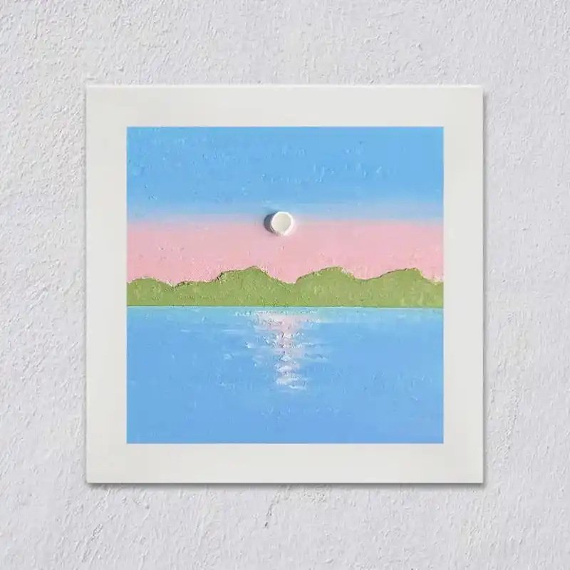 油画棒|粉色晚霞 (三个颜色完成超级简单) #创作灵感 #油 - 抖音