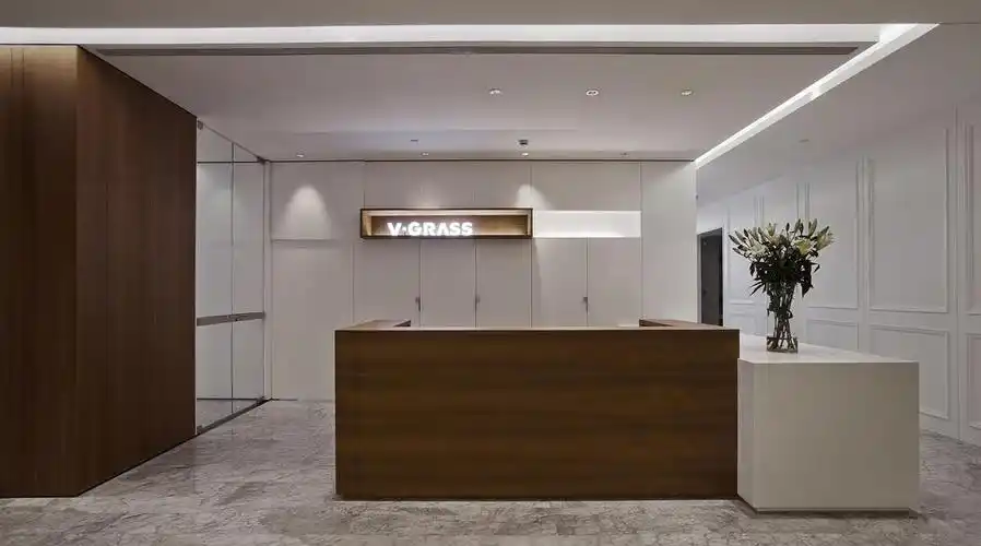 美容院前台形象墙设计效果图-北京飓马文化墙设计制作公司