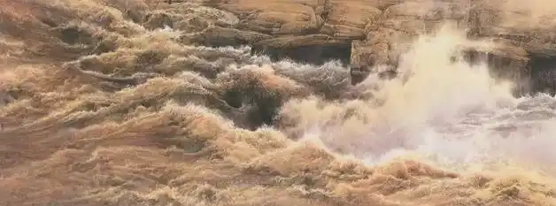 听黄河涛声国画大师徐惠君笔下的黄河壶口瀑布