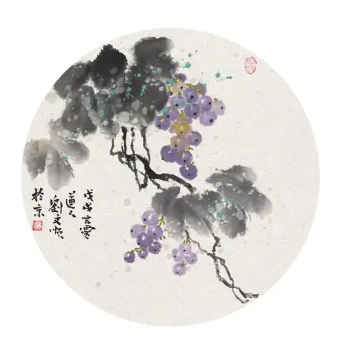 静心淡墨抒简意画家刘文顺国画团扇小品欣赏