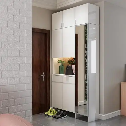 一米爱 现代简约玄关柜客厅储物隔断柜进门鞋柜门厅柜衣帽柜组合