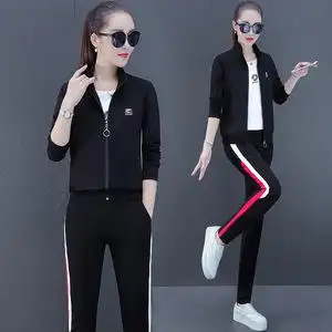 莫斐乐趣味裴乐运动服套装女秋装2022春秋新款气质小雏菊印花外套