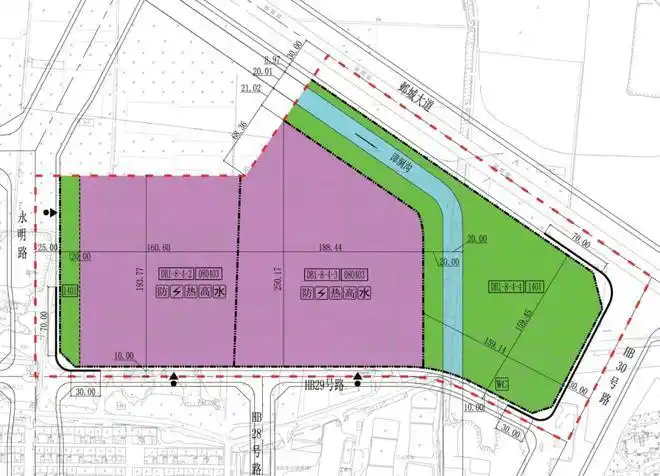 该规划地块范围位于永明路与邺城大道交叉口东南,是《安阳市总体城市