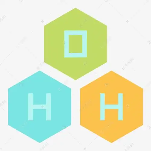 卡通彩色气体结构图免抠图