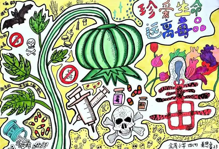 来品品孩子们的绘画作品_毒品