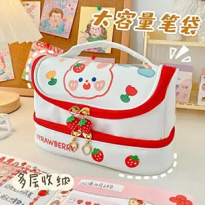 多层铅笔袋女孩ins日系高颜值大容量女生可爱少女心文具盒包