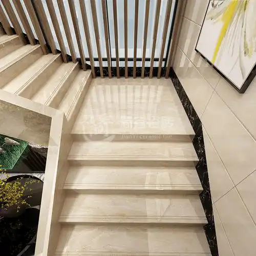楼梯砖通体大理石瓷砖梯级砖防滑地砖别墅楼层一体式踏步台阶定制