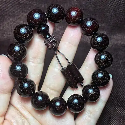 5老料紫檀金星珠手串 木质文玩念珠男女手链-阿里巴巴