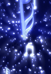 飘落的音符大屏幕舞台背景图片素材