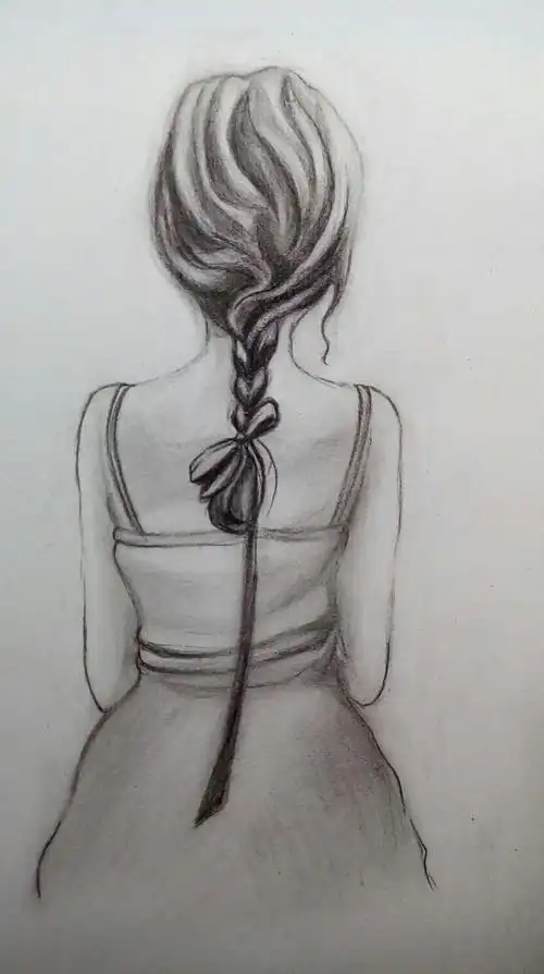 黑白灰 女生 背影